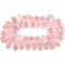 Pink Round Teardrop FP Chinese Crystal Beads 2 Strands